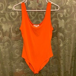FOREVER 21 Orange Tank Bodysuit
